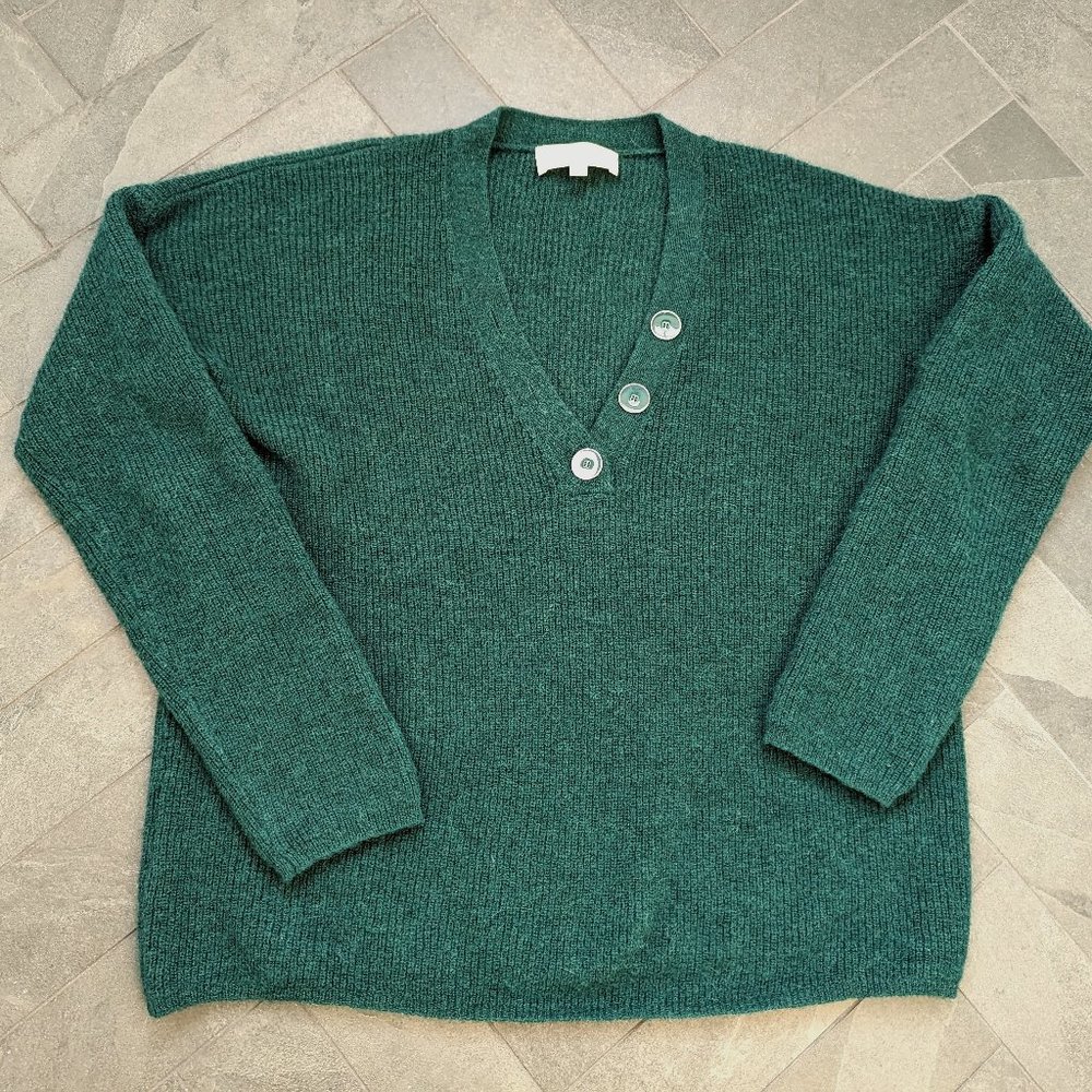 Sezane Sweaters Willy Jumper Emerald Green | Mohair and Alpaca XS